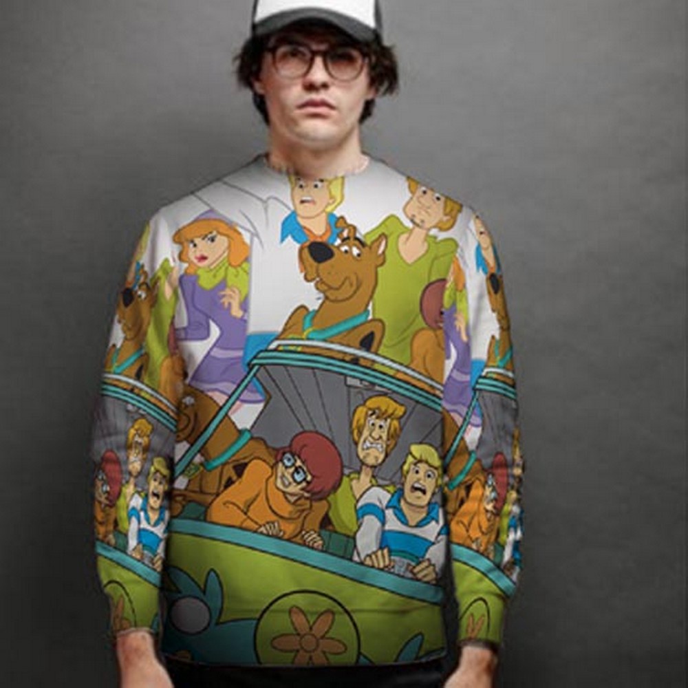 Casual Jaket Sweatshirt Scooby Doo SKU-7434106510553 Sweat Shirt Fullprint Bahan Polyester Jersey St