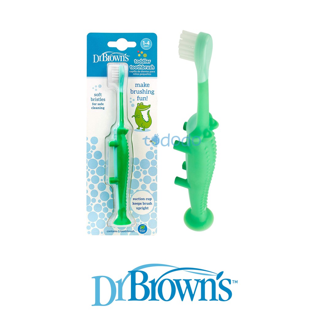 Dr.Brown's Toddler Toothbrush Crocodile/ Sikat Gigi Anak - HG059