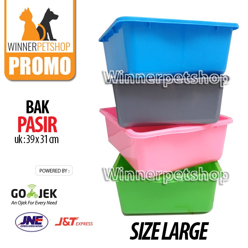 Cat Litter Box / Bak Pasir / Kotak Bak Pasir Kucing / Bak Pasir Kucing