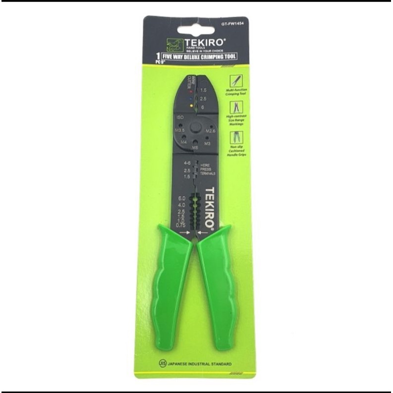 TEKIRO TANG CRIMPING KRIMPING SKUN PENJEPIT PENGUPAS KABEL 9 INCH