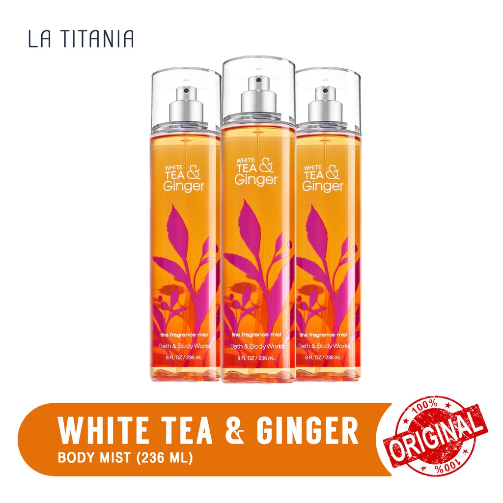 Bath and Body Works White Tea & Ginger Body Mist Shopee Indonesia
