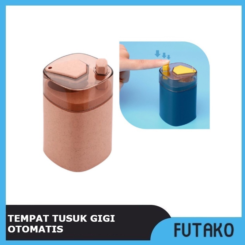 FUTAKO Tempat Tusuk Gigi Otomatis/Wadah Tusuk Gigi / Automatic Toothpick Holder Warna Hijau