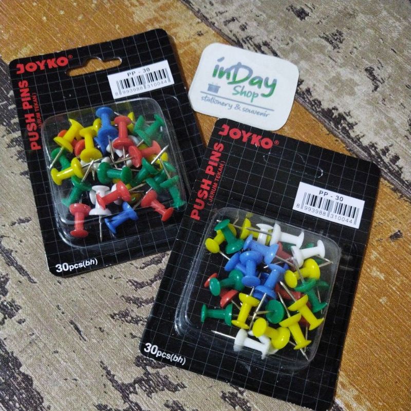 (30pcs) Paku Mading/Push Pin Joyko | INDAY SHOP