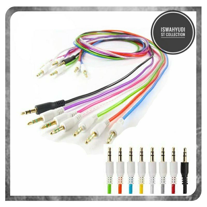 Kabel Audio AUX Jack 3.5mm Panjang 100cm 1m HP Android Samsung Speaker Mobil cable Musik Spotify
