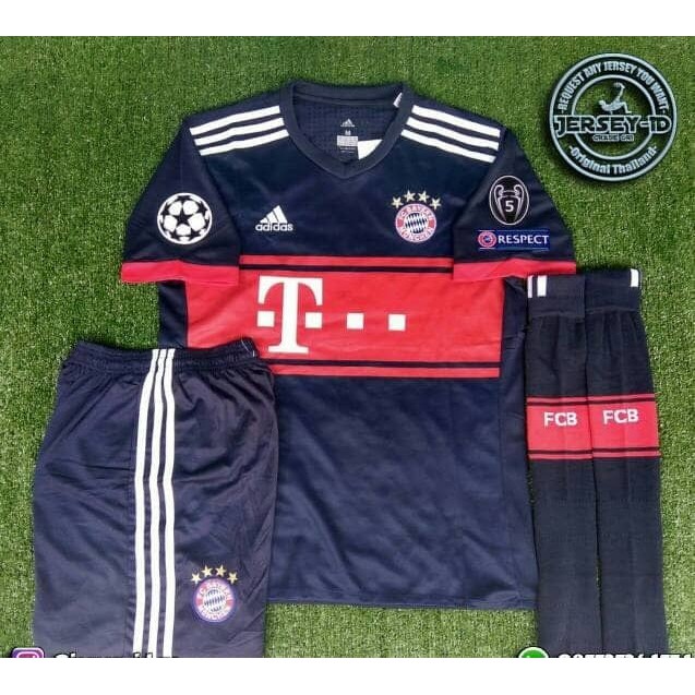 SALE... Jersey Baju Kaos Kaki Celana Bayern Munchen Away 17/18 Grade Ori Patch
