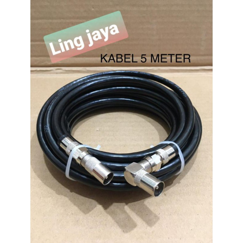 kabel antena tv jack jek compresion 5 meter kabel antena tv male to male kabel antena tv ke tembok