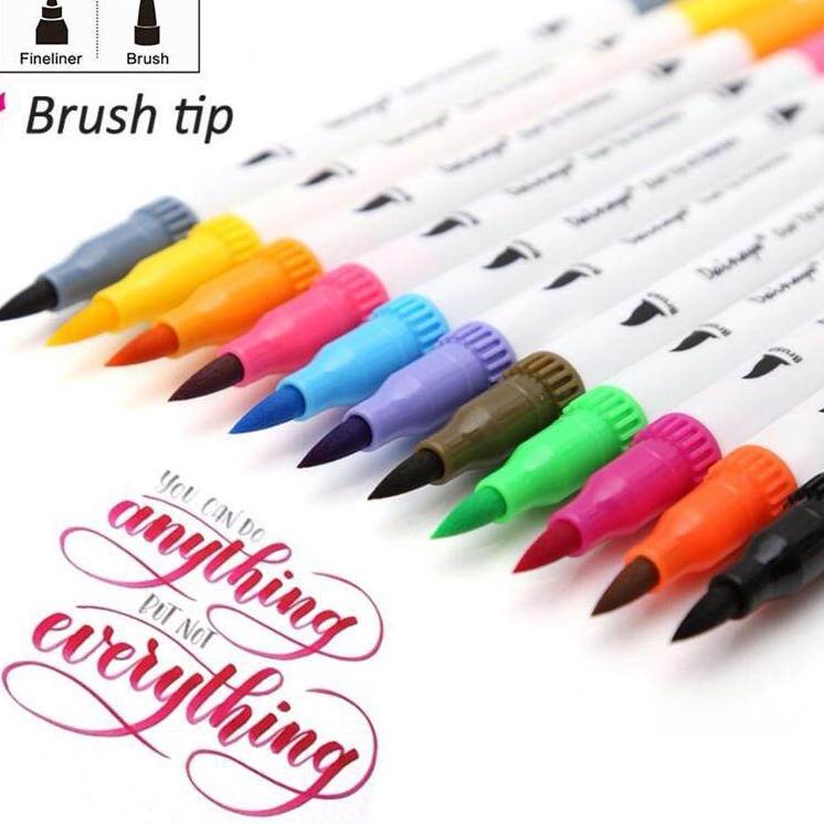 

Terbaik.. Slayershop Dual Tip Pulpen Sikat 24/48/60/100Warna Sketsa Menggambar Manga Dual Head spidol Warna Air Pena untuk Menggambar Animasi Mewarnai Books Desain Perlengkapan Seni
