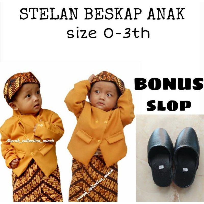 Beskap Anak / Baju adat anak / Setelan Baju anak laki laki / Tedak siten / turun tanah