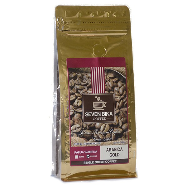 

Seven Bika Papua Wamena Arabica Gold 200 Gr [Bubuk/ Biji]