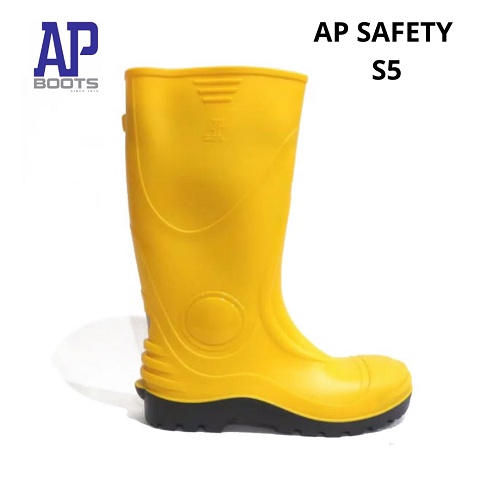 AP Boots Safety S5 - Sepatu Safety AP Boots Safety S5 Kuning Size 39-46 Toe Cap BESI - AP Boots Alas &amp; Ujung Besi - FANZ STORE