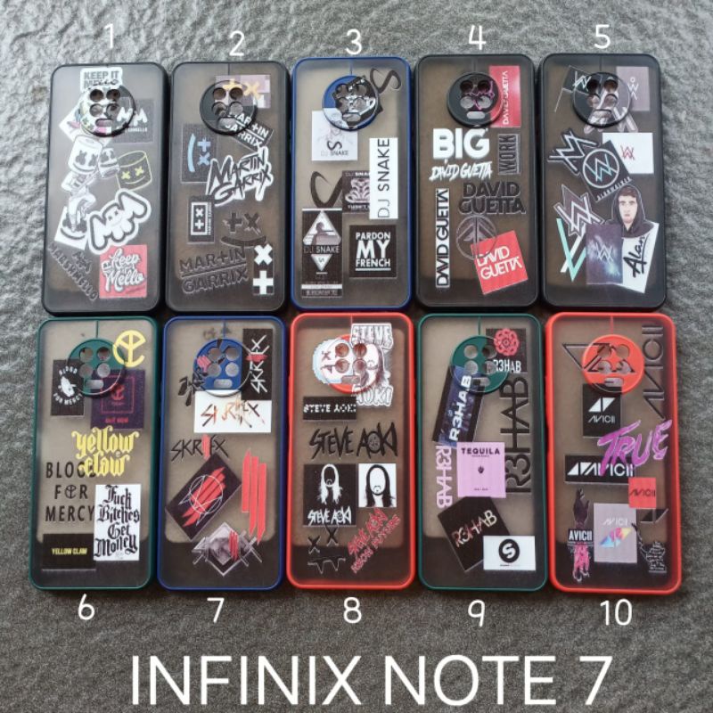 Case gambar infinix Note 7 motif cowok ( 2 motif ) soft softcase softshell silikon cover casing kesing housing