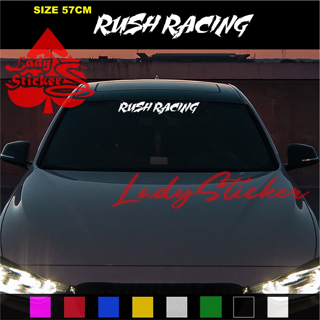 STIKER KACA RUSH STICKER WINDSHIELD MOBIL TOYOTA RUSH RACING