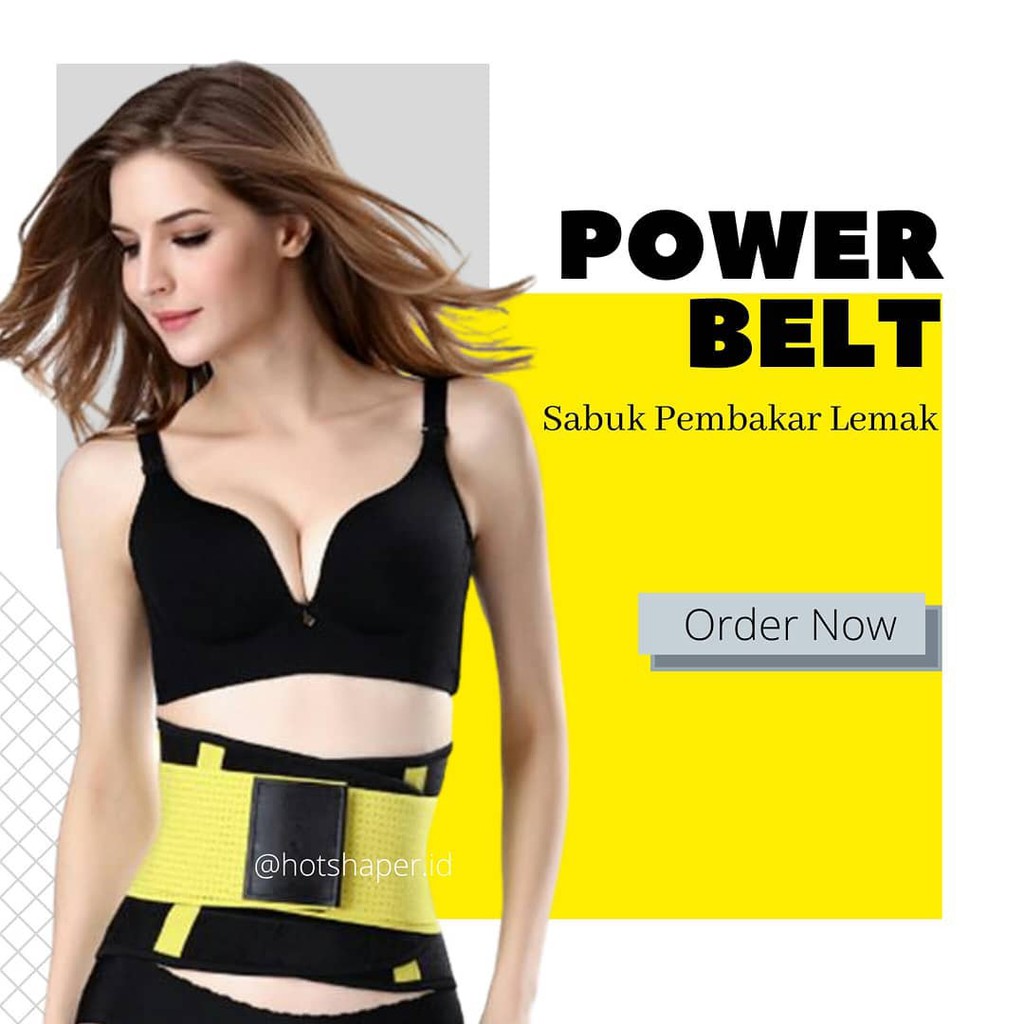 Korset pelangsing hot power belt pembakar lemak perut pria wanita