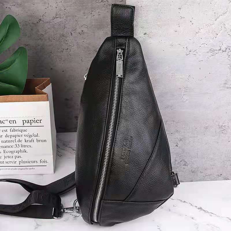 Fonmor Tas Selempang Pria Sling Bag Kulit Sapi Asli