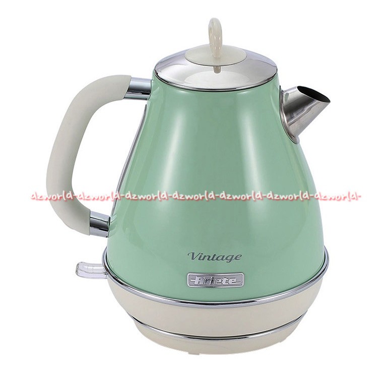 Ariete Vintage Kettle Teko Green Hijau 1.7L Ketel Dengan Desain Vintage Ariette