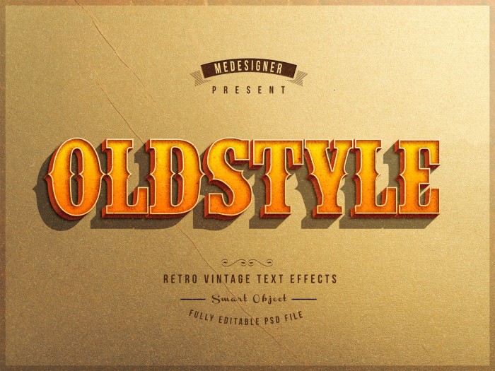 Retro Vintage Text Effects V 3 - Photoshop