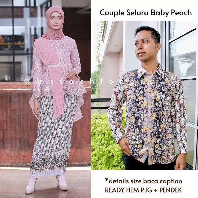 NEW COUPLE KEBAYA SELENDANG AURORA/COUPLE TUNANGAN/COUPLE KEBAYA MODERN