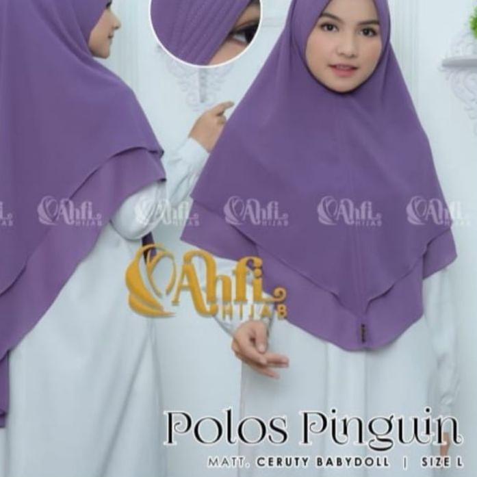 Terlaris HIJAB/KHIMAR CERITY BABYDOLL MODEL PINGUIN SYAR,Y BY AHFI HIJAB SIZE L JUMBO
