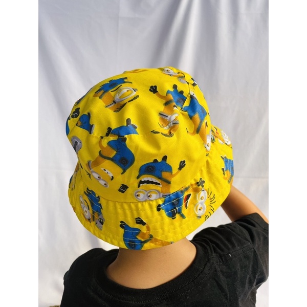 TOPI BAYI/ANAK LAKI/PEREMPUAN / BUCKET HAT MOTIF BOLAK BALIK/2 SISI