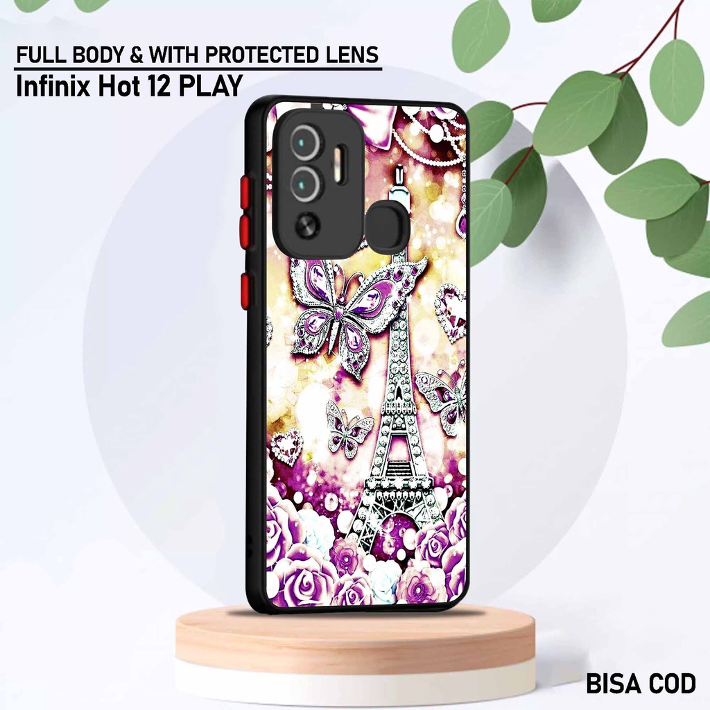 Case Infinix Hot 12 Play - Motif Case [ Paris Buterfly ] - Hardcase Infinix Hot 12 Play - Softcase I