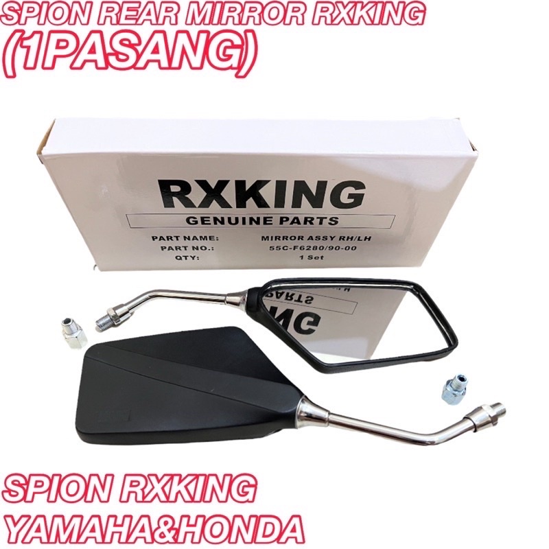 Spion rxking spion tempe rx king tangkai chrome universal semua motor honda yamaha harga sepasang