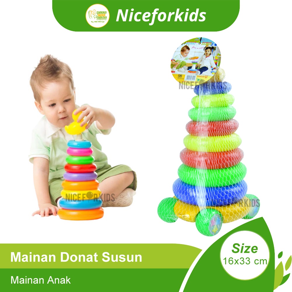 Mainan Donat Susun / Puzzle Donat / Tumpuk Ring Donat