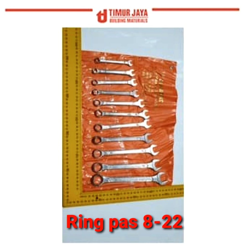 PROMO DIAMOND 8- 22 Set Kunci Ring Pas 11 pcs