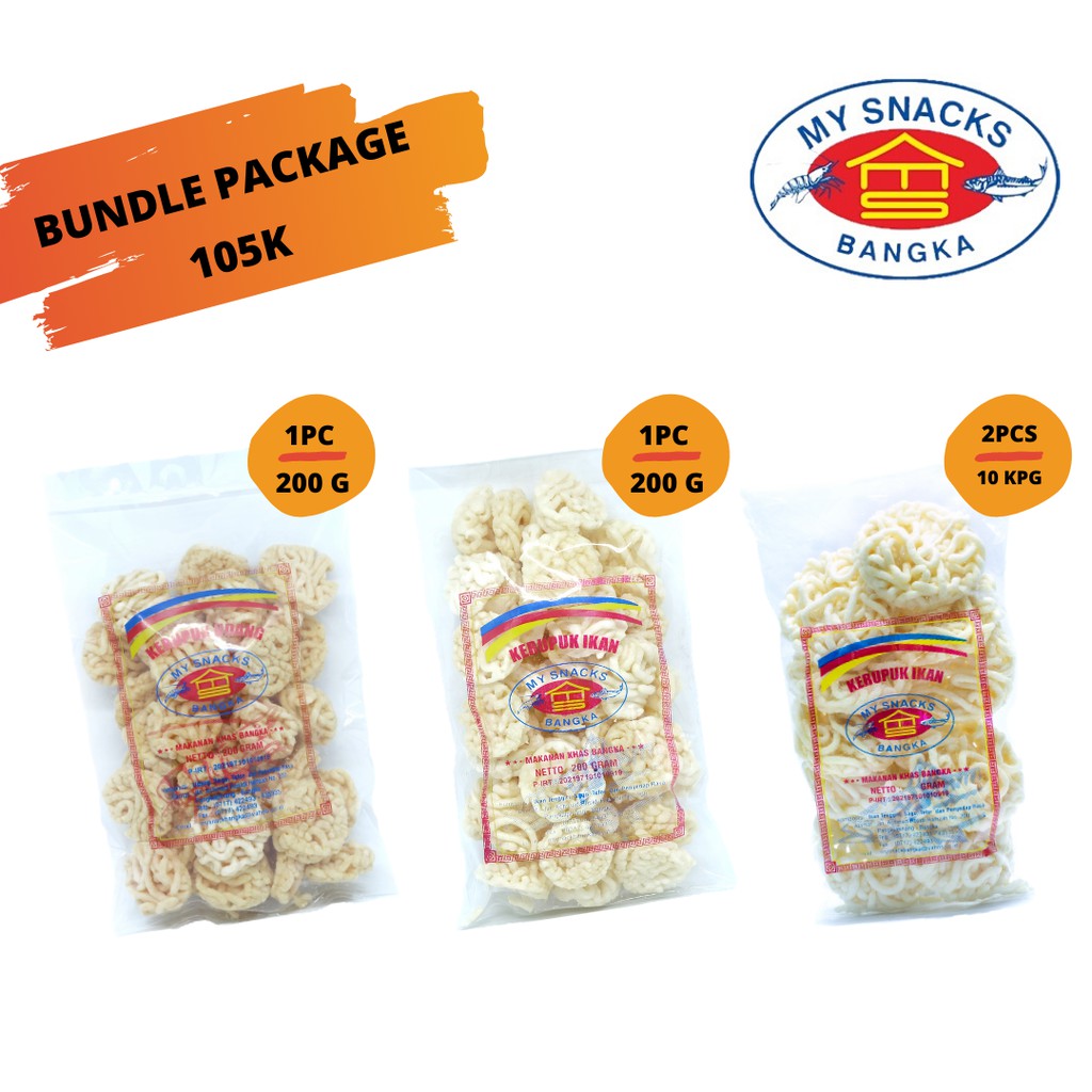 

Paket Eksklusif 105ribu My Snacks Bangka Isi 4 Snacks Bangka Spesial