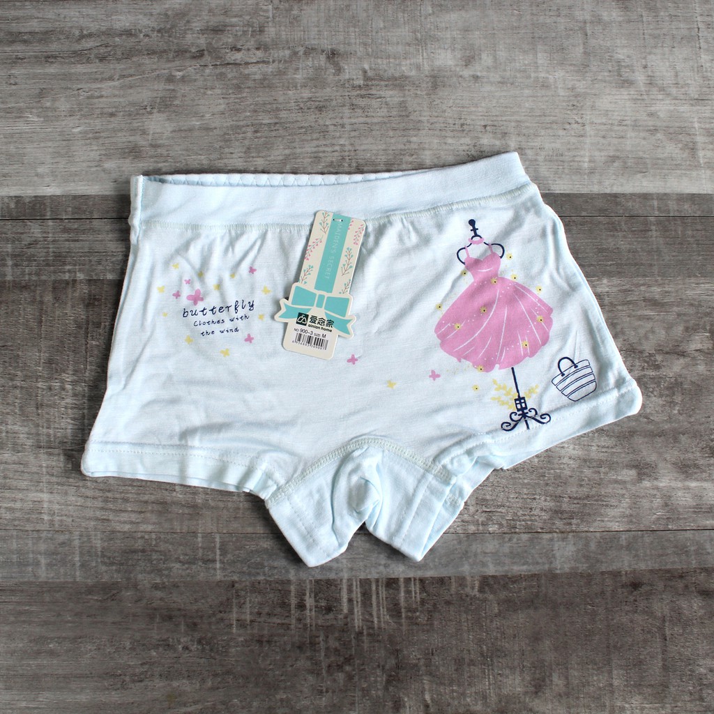 Celana dalam boxer anak perempuan isi 4 pcs bahan katun impor dengan ziplock Celana Dalam anak cewe