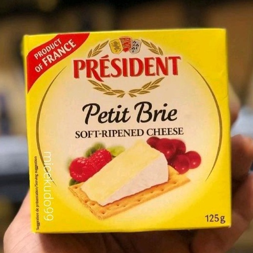 

PRESIDENT PETIT BRIE SOFT RIPENED CHEESE FRANCE KEJU PERANCIS
