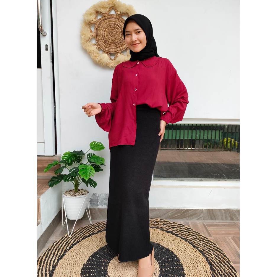 Atasan Veny Polos / Atasan Rayon Polos / Kemeja wanita Rayon