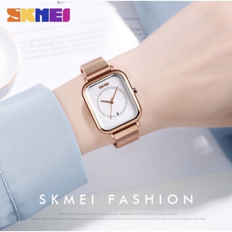 9207 SKMEI Jam Tangan Wanita Analog Rantai Pasir Magnet Women Watch’s