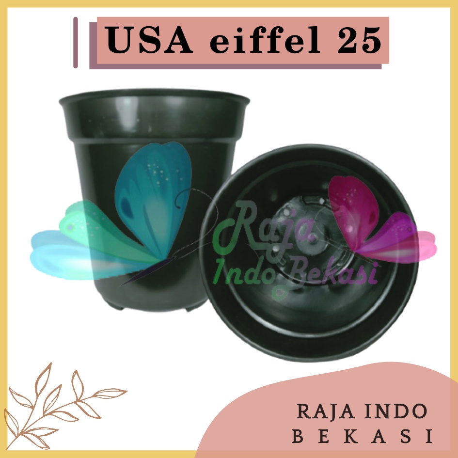 Pot Usa Eiffel 25 Hitam - Pot Bunga Tinggi Hitam Bukan Pot Tawon Pirus Pot Bukan Pot Busa Lumut Batu