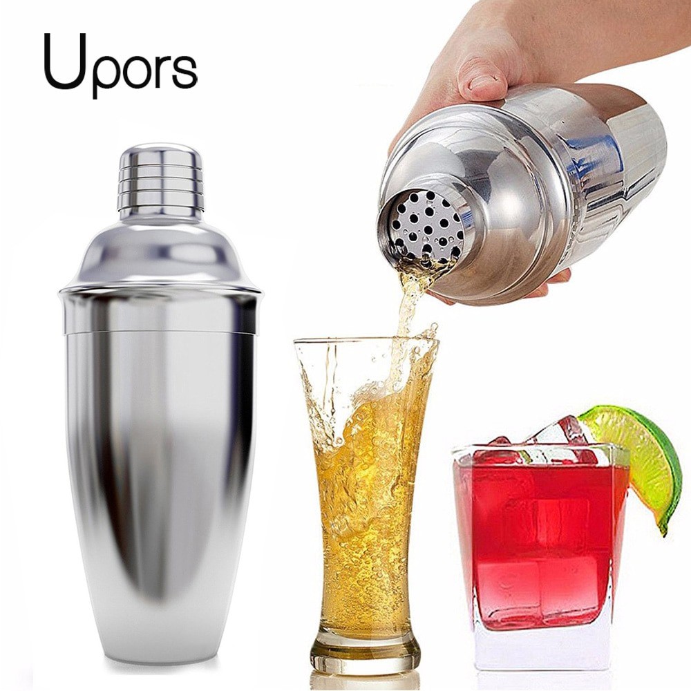 OneTwoCups 6 in 1 Bartender Drink Bar Set Cocktail Shaker Stainless Steel 550ml - BA016