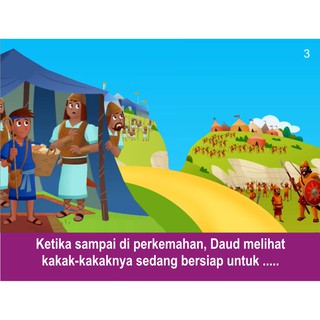 DAUD MELAWAN GOLIAT - buku komik cerita alkitab anak Sekolah Minggu