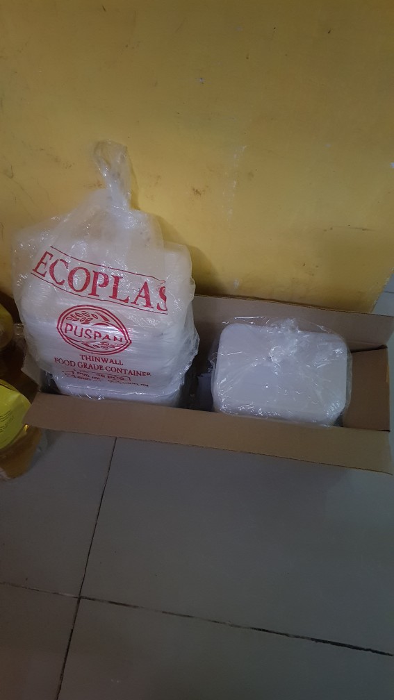 Thinwall 500ml Kotak Panjang/kotak Makan/kotak Nasi/kotak Plastik