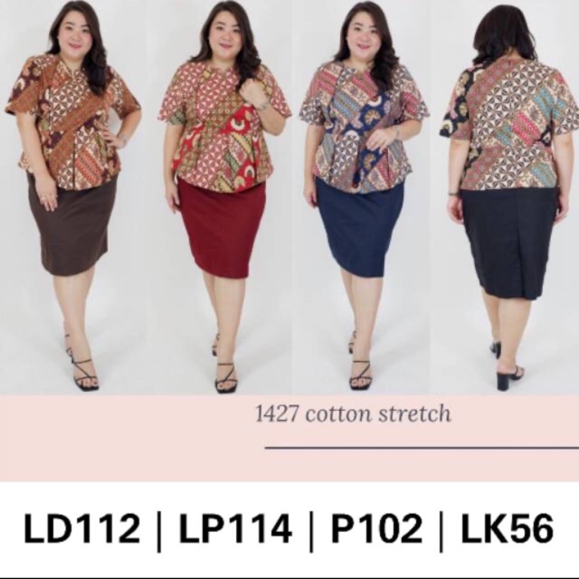 SUPERBIGSALE1427 batik melar bigsize jumbo dress gaun pesta kondangan bigsizecorner plussize