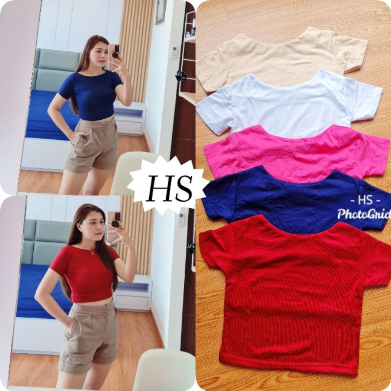 YENNI CROP BASIC PENDEK/CROP BASIC/CROP KOREA PENDEK/CROP TOP