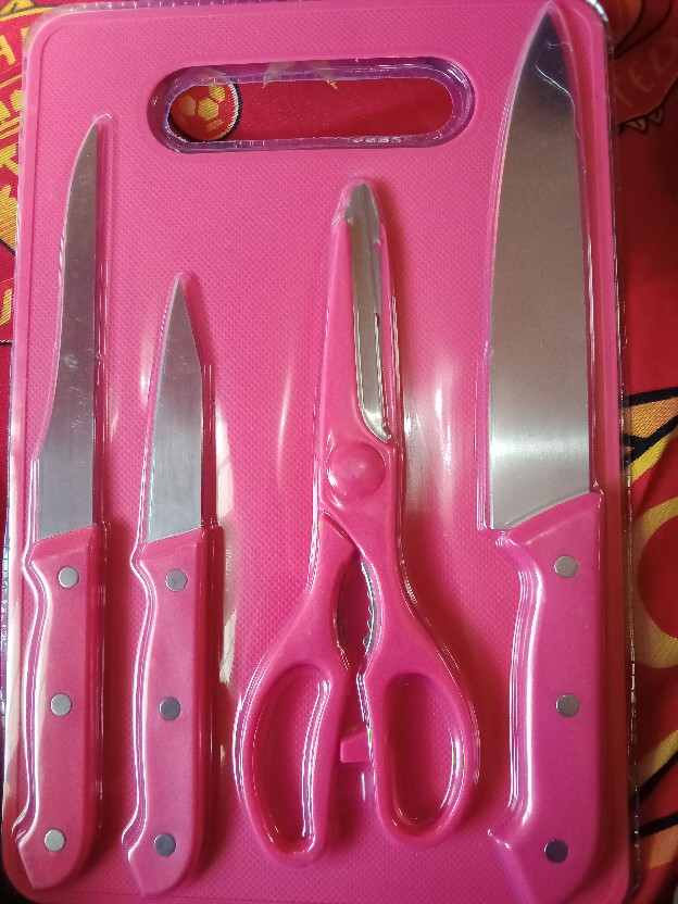 Imb -set Pisau Dapur Talenan Dan Gunting Harga Termurah Import Pisau Dapur Anti Karat (j2-low)