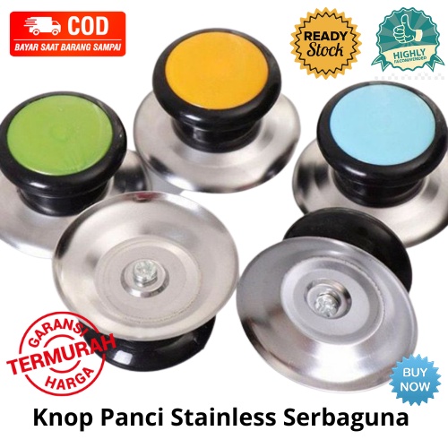 [BISA COD] PROMO Pegangan Tutup Panci Stainless Warna Knop Panci Pentol Panci Pegangan Panci Handle Panci Masak Murah Meriah