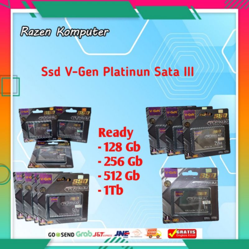 Ssd Internal V-Gen Sata III 128Gb / 256Gb / 512Gb / 1Tb