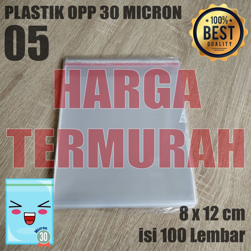 Jual Plastik Opp Tebal 8 X 12 Cm 30 Micron 05 Plastik Kemasan Plastik Bening Kemasan 2628