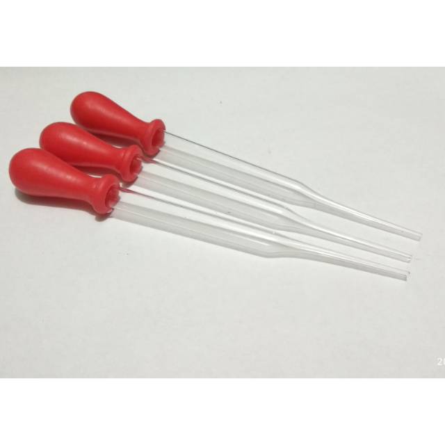 Pipet kaca dot merah