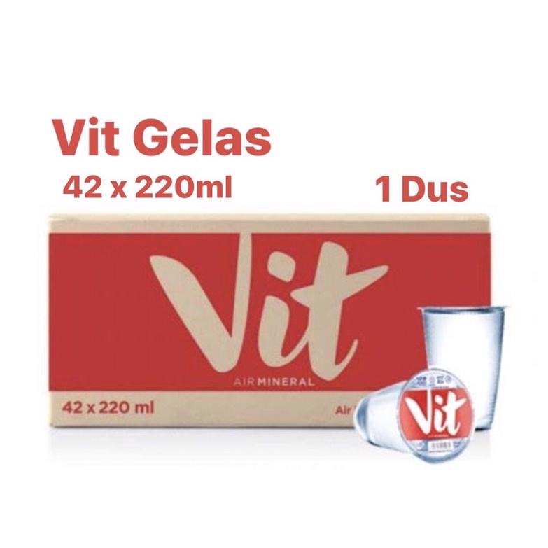 〖Vit Gelas 220ml | 1 Dus @42 Gelas | Air Mineral〗