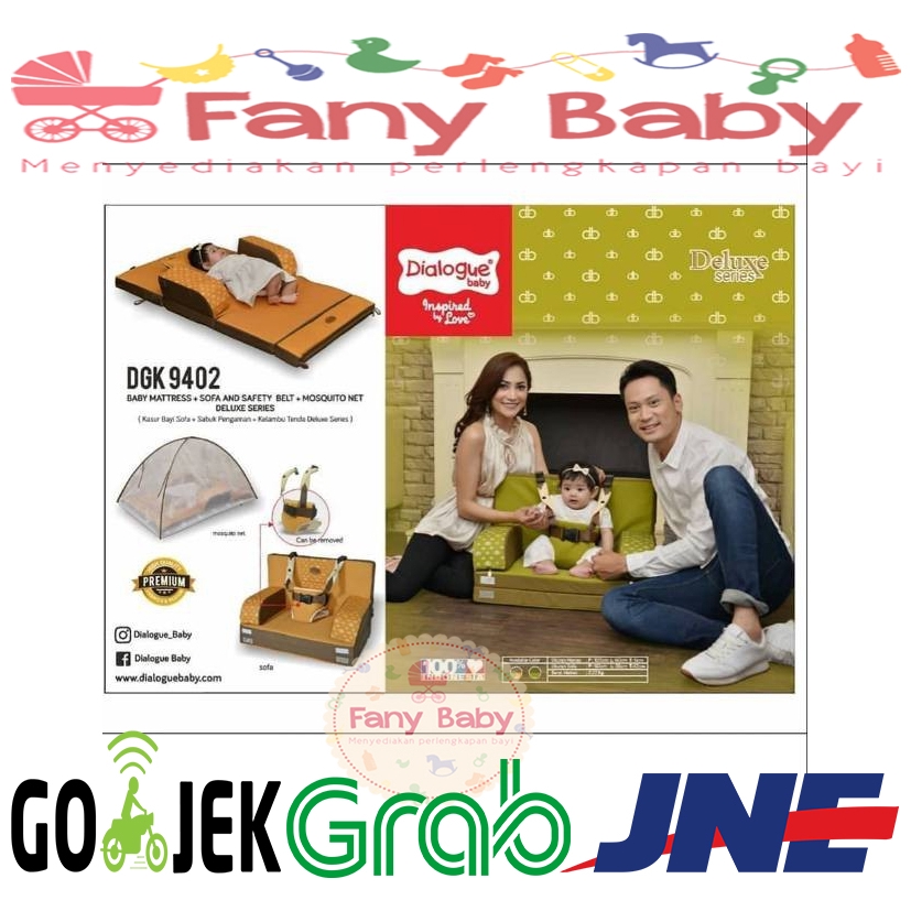 Dialogue Baby Mattress + Sofa And Safety Belt + Mosquito Net