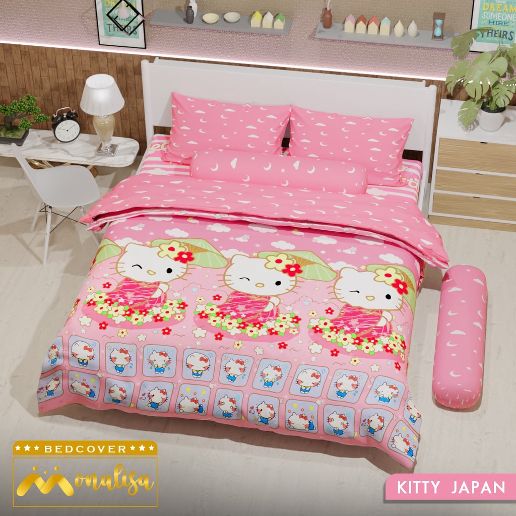 Monalisa Premium BedCover SET Sprei Uk 160/180 - Kitty Japan