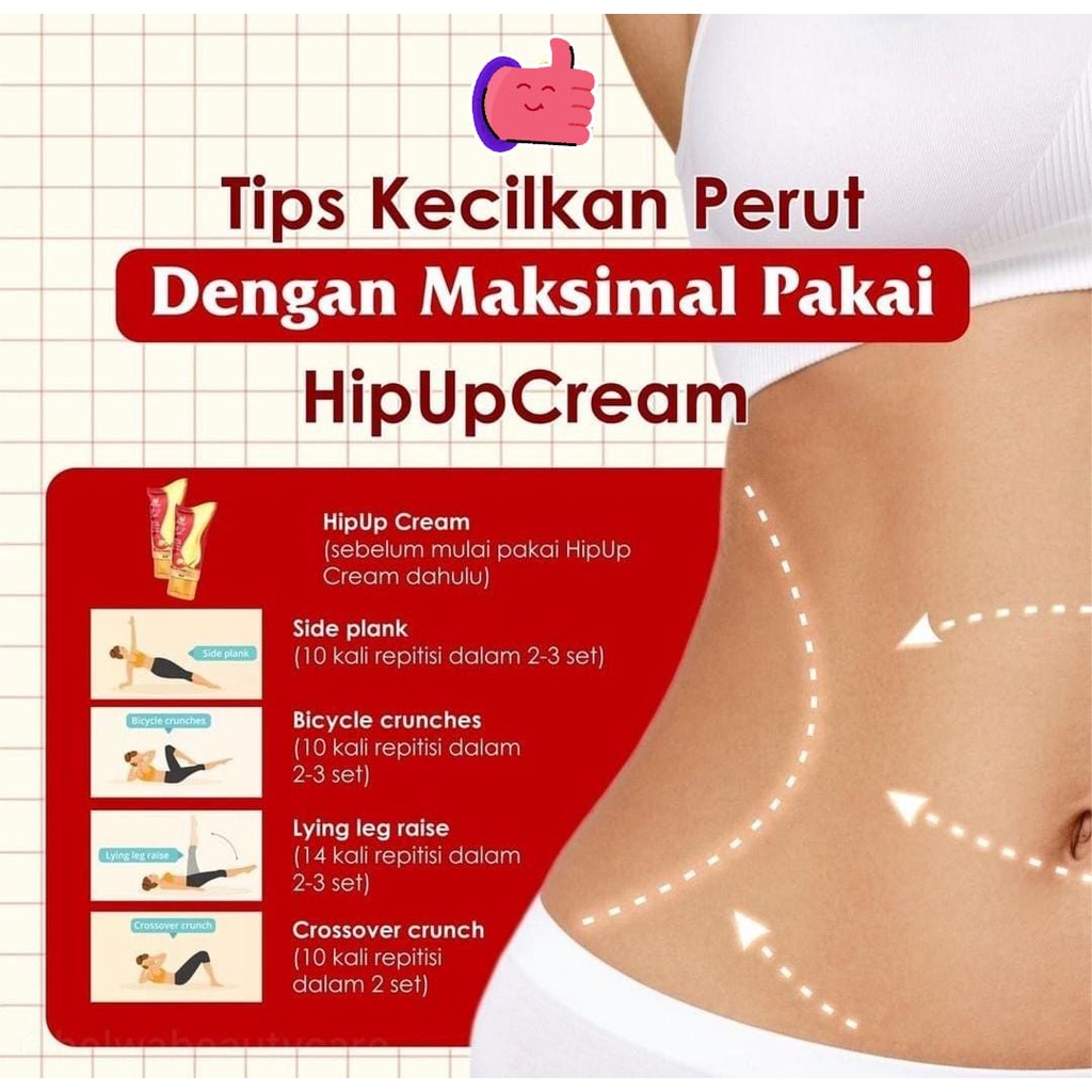 Hip Up Cream SYB Coffee and Chili Pembesar Pantat Bokong Original BPOM