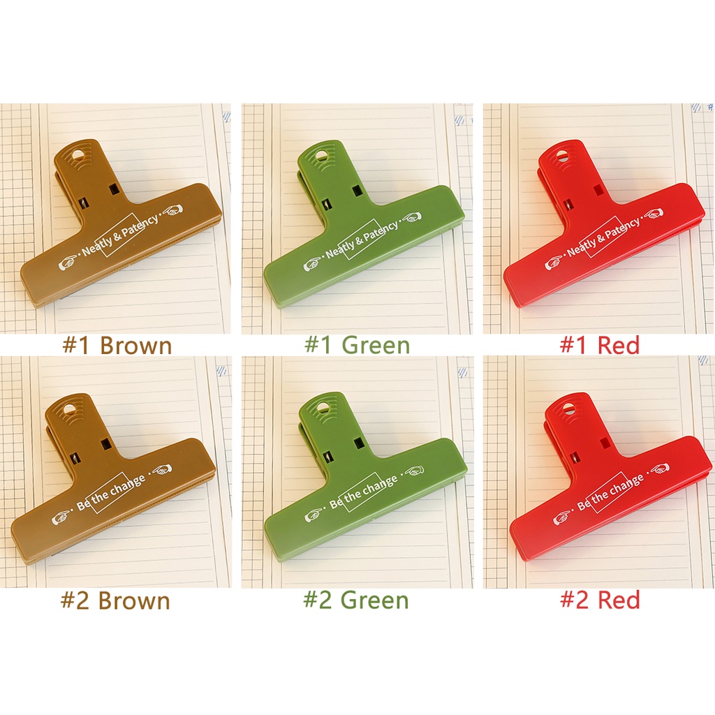 Klip Holder Kertas Memo Magnetik Bahan Plastik Warna Polos Gaya Retro