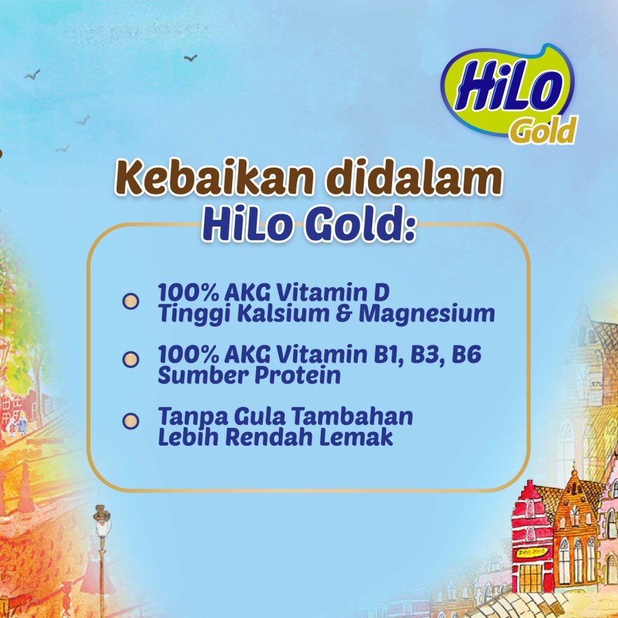 HiLo Gold Susu Tinggi Kalsium Vanilla 500 gram