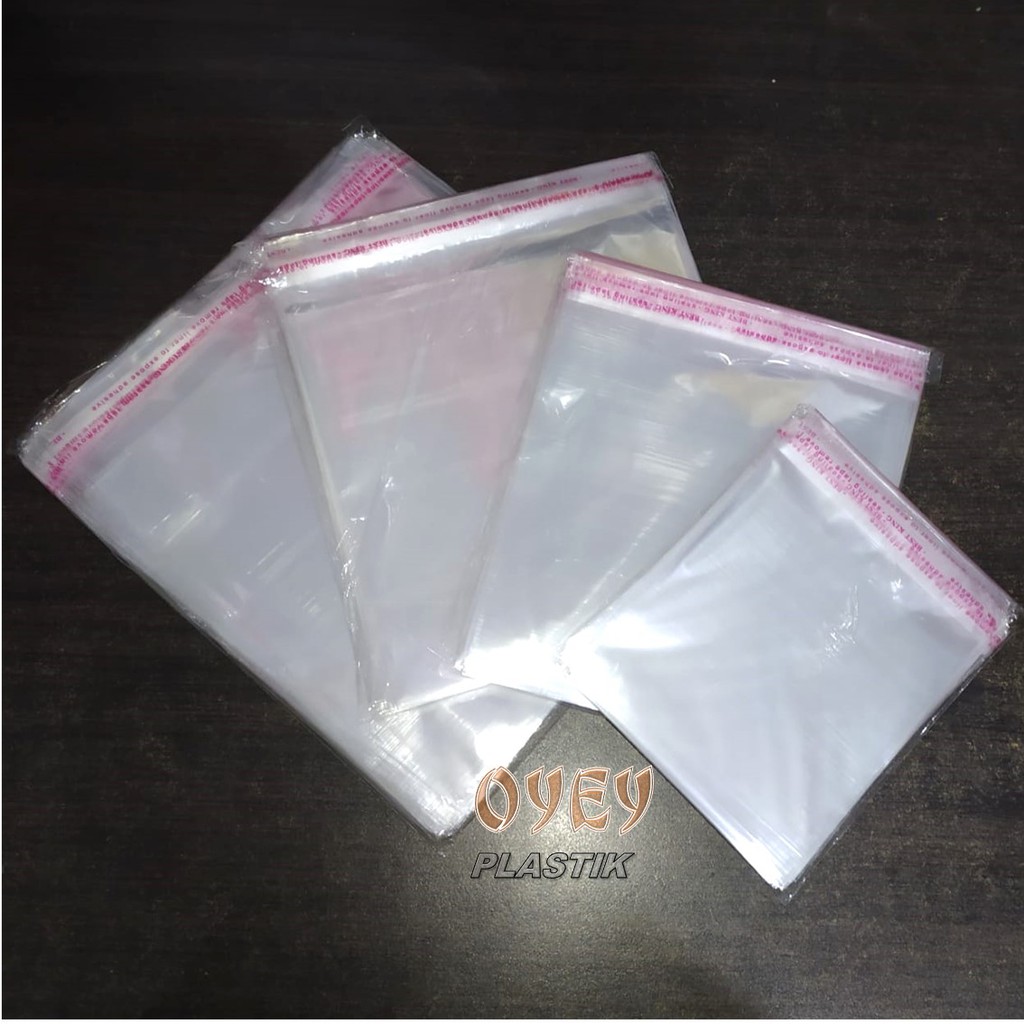

(Isi 100) Plastik OPP dengan lem ukuran persegi / OPP roti